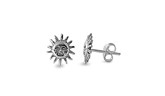 Egyptian Smiling Sun Silver Earrings 